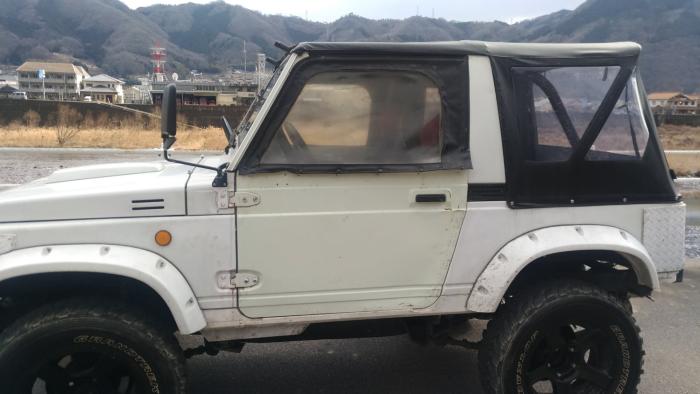 スズキ ジムニー　純正ドア加工　ハーフドア 左右セット　黒系　JA11等　福岡県　手渡し歓迎